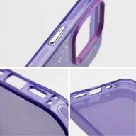   Apple iPhone 14, Műanyag hátlap védőtok + szilikon keret, kristály minta, Tutti-Frutti Case, lila