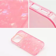   Apple iPhone 14, Műanyag hátlap védőtok + szilikon keret, kristály minta, Tutti-Frutti Case, rózsaszín