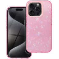   Apple iPhone 15 Pro, Műanyag hátlap védőtok + szilikon keret, kristály minta, Tutti-Frutti Case, rózsaszín
