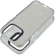   Apple iPhone 12 Mini, Műanyag hátlap védőtok + szilikon keret, kristály minta, Tutti-Frutti Case, fekete/ezüst