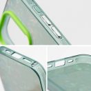 Apple iPhone 12 / 12 Pro, Műanyag hátlap védőtok + szilikon keret, kristály minta, Tutti-Frutti Case, zöld