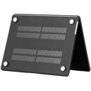 Apple MacBook Air 13 (2018 / 2019 / 2020), Műanyag hátlap védőtok, Tech Protect SmartShell, fekete