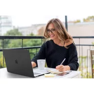   Apple MacBook Air 15 (2023 / 2024), Műanyag hátlap védőtok, Tech Protect SmartShell, fekete