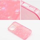 Apple iPhone 16e / 17e, Műanyag hátlap védőtok + szilikon keret, kristály minta, Tutti-Frutti Case, rózsaszín