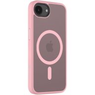   Apple iPhone 16e / 17e, Műanyag hátlap védőtok + szilikon keret, közepesen ütésálló, Magsafe kompatibilis, Tactical MagForce Hyperstealth, áttetsző/rózsaszín