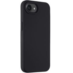   Apple iPhone 16e, Szilikon tok, mikrofiber plüss belső, Magsafe kompatibilis, Tactical MagForce Velvet Smoothie, fekete