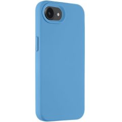   Apple iPhone 16e, Szilikon tok, mikrofiber plüss belső, Magsafe kompatibilis, Tactical MagForce Velvet Smoothie, kék