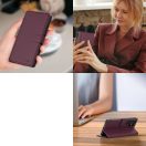 Apple iPhone 16e / 17e, Oldalra nyíló tok, stand, mágnes csattal, TP Wallett, bordó