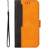   Huawei Honor Magic 7 Lite / X9c / X60 Pro, Oldalra nyíló tok, stand, kártyatartóval, kézpánttal, Wooze Colour Wallet, narancssárga