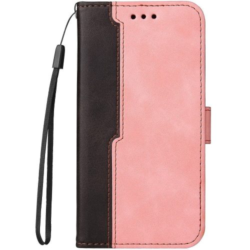 Huawei Honor Magic 7 Pro, Oldalra nyíló tok, stand, kártyatartóval, kézpánttal, Wooze Colour Wallet, rózsaszín
