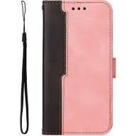   Huawei Honor Magic 7 Pro, Oldalra nyíló tok, stand, kártyatartóval, kézpánttal, Wooze Colour Wallet, rózsaszín
