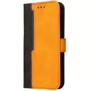 Samsung Galaxy A26 5G SM-A266B, Oldalra nyíló tok, stand, kártyatartóval, kézpánttal, Wooze Colour Wallet, narancssárga