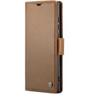 Samsung Galaxy A36 5G SM-A366B, Oldalra nyíló tok, stand, kártyatartóval, RFID technológiával, Wooze CaseME, barna