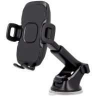   Autós tartó, Univerzális, szélvédőre rögzíthető, 50 - 100 mm széles készülékig, tapadókorongos, teleszkópos, 360°-ban forgatható, MaxLife MXCH-03, fekete