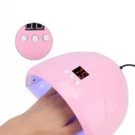   Műkörmös UV lámpa, 12 Led-es, 36W, USB csatlakozóval, Wooze Dazzle, rózsaszín