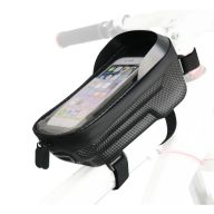   Univerzális, kerékpáros / biciklis tartó, táska, 5 - 6.2", vázra szerelhető, vízálló, napellenző, FSBFB-451, fekete