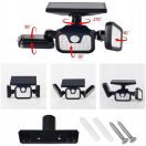 Napelemes kültéri fali solar lámpa, 3 paneles, elforgatható, 74 LED-es, vízálló, fekete