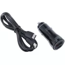 Autós töltő, Szivargyújtós töltő, 30W, USB aljzat, USB Type-C aljzat, USB Type-C - USB Type-C kábellel, gyorstöltés, QC 3.0, PD, AFC, PPS, Blue Star, fekete