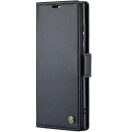 Apple iPhone 13 Pro Max, Oldalra nyíló tok, stand, kártyatartóval, RFID technológiával, Wooze CaseME, fekete