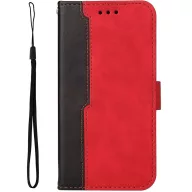   Xiaomi 15 Pro, Oldalra nyíló tok, stand, kártyatartóval, kézpánttal, Wooze Colour Wallet, piros