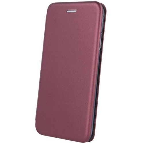 Motorola Moto E15 / G05, Oldalra nyíló tok, stand, Forcell Elegance, bordó