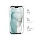 Apple iPhone 15 / 16, Kijelzővédő fólia, ütésálló fólia (az íves részre NEM hajlik rá!), Tempered Glass (edzett üveg), Blue Star, Clear