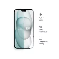   Apple iPhone 15 / 16, Kijelzővédő fólia, ütésálló fólia (az íves részre NEM hajlik rá!), Tempered Glass (edzett üveg), Blue Star, Clear