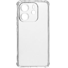   Xiaomi Redmi Note 14 4G (Global), Szilikon tok, légpárnás sarok, Tactical TPU Plyo, átlátszó