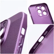   Xiaomi Redmi K60 Ultra, Műanyag hátlap védőtok, légáteresztő, lyukacsos minta, Breezy, lila