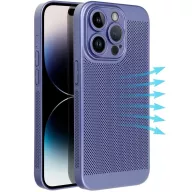   Xiaomi Redmi K60 Ultra, Műanyag hátlap védőtok, légáteresztő, lyukacsos minta, Breezy, kék
