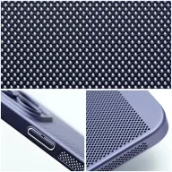  Xiaomi Redmi K60 Ultra, Műanyag hátlap védőtok, légáteresztő, lyukacsos minta, Breezy, kék