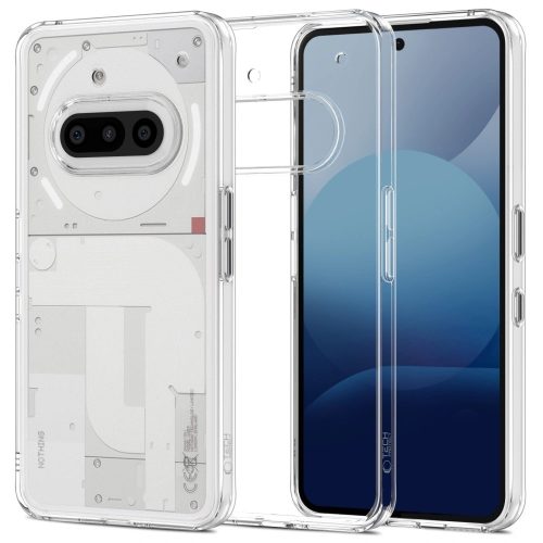 Nothing Phone 3a, Műanyag hátlap védőtok + szilikon keret, FlexAir Hybrid, átlátszó