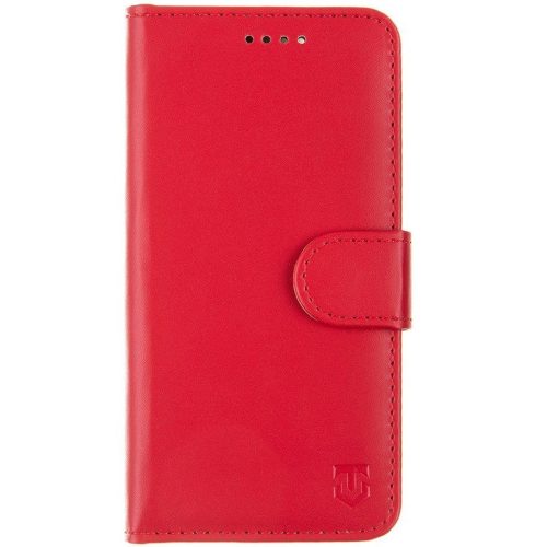Google Pixel 9a, Oldalra nyíló tok, stand, kártyatartóval, csatos, Tactical Field Notes, piros