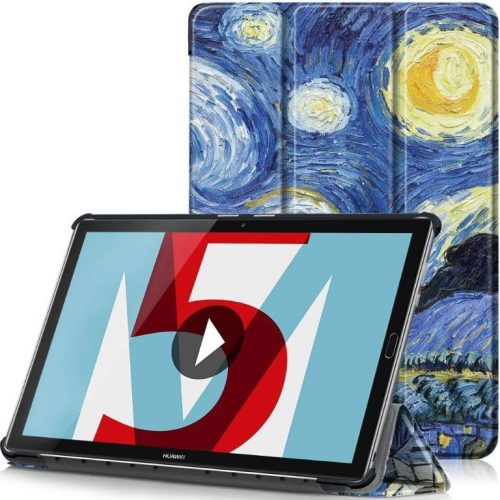 Huawei Honor Pad 9 (12.1), mappa tok, csillagos éj minta, Trifold, kék/színes