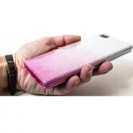   Samsung Galaxy S25 Edge SM-S937, Szilikon tok, csillogó, Forcell Shining, vörösarany/ezüst