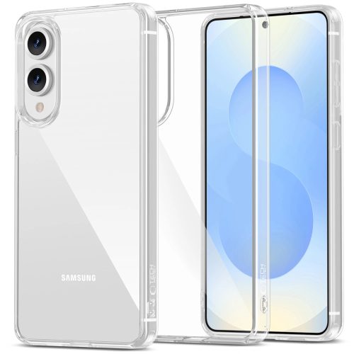 Samsung Galaxy S25 Edge SM-S937, Műanyag hátlap védőtok + szilikon keret, FlexAir Hybrid, átlátszó