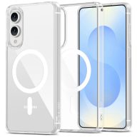   Samsung Galaxy S25 Edge SM-S937, Műanyag hátlap védőtok + szilikon keret, Magsafe töltővel kompatibilis, FlexAir Hybrid Magsafe, átlátszó