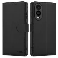   Samsung Galaxy S25 Edge SM-S937, Oldalra nyíló tok, stand, mágnes csattal, TP Wallett, fekete