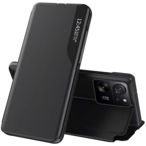 Xiaomi Redmi K70 / K70 Pro / Poco F6 Pro, Oldalra nyíló tok, stand, hívás mutatóval, Wooze FashionBook, fekete