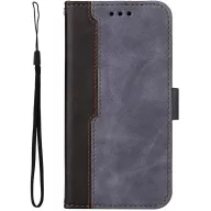   Xiaomi Redmi K70 / K70 Pro / Poco F6 Pro, Oldalra nyíló tok, stand, kártyatartóval, kézpánttal, Wooze Colour Wallet, szürke