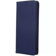   Samsung Galaxy A15 4G / A15 5G SM-A155F / A156B, Oldalra nyíló tok, valódi bőrtok, stand, Smart Pro, sötétkék