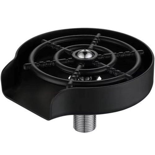 Automata pohár- és üvegmosó és öblítő szett, nagynyomású fúvókával, rugalmas csatlakozóval, Wooze Glass Washer, fekete