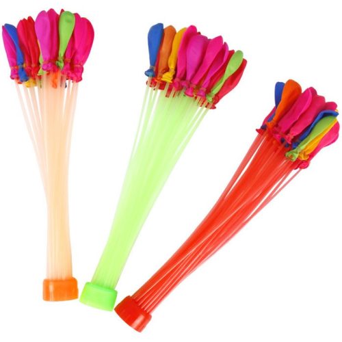 Vízibomba szett, 3 x 37 db lufival, Wooze Magic Ballons, színes