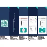   Elektromos fültisztító készlet, otoszkóp, HD mini kamerával, Wifi-s, LED világítással, Wooze Visual Ear Cleaner, fehér