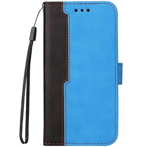 Huawei Honor 400 Lite, Oldalra nyíló tok, stand, kártyatartóval, kézpánttal, Wooze Colour Wallet, kék