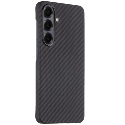 Samsung Galaxy S25 SM-S931, Műanyag hátlap védőtok, közepesen ütésálló, aramidszállal, Magsafe töltővel kompatibilis, karbon minta, Tactical MagForce Aramid, fekete