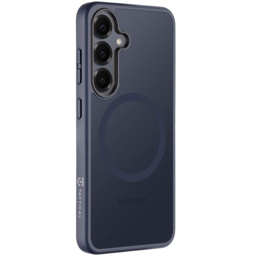 Samsung Galaxy S25 SM-S931, Műanyag hátlap védőtok + szilikon keret, közepesen ütésálló, Magsafe kompatibilis, Tactical MagForce Hyperstealth, áttetsző/sötétkék
