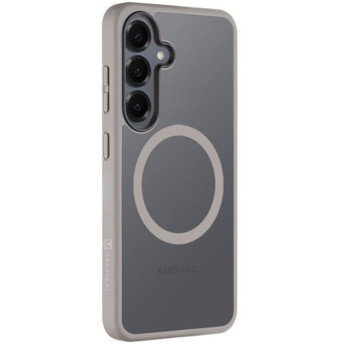 Samsung Galaxy S25 SM-S931, Műanyag hátlap védőtok + szilikon keret, közepesen ütésálló, Magsafe kompatibilis, Tactical MagForce Hyperstealth, áttetsző/világosszürke