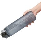 Prémium motivációs sport kulacs, idősáv, motivációs szöveg, kézpánttal, 1000 ml, Wooze You Did It, szürke