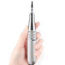 Elektromos körömcsiszoló gép, akkumulátoros, kijelzővel, hordozható, övcsipesszel, Blueque BQ-504, fehér